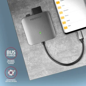 AXAGON CRE-S3C, USB-C 3.2 Gen 1 - SUPERSPEED čtečka karet 3-slot & lun SD/microSD/CF, podpora UHS-II - obrázek 9