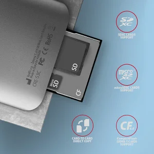 AXAGON CRE-S3C, USB-C 3.2 Gen 1 - SUPERSPEED čtečka karet 3-slot & lun SD/microSD/CF, podpora UHS-II - obrázek 7