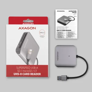 AXAGON CRE-S3, USB-A 3.2 Gen 1 - SUPERSPEED čtečka karet, 3-slot & lun SD/microSD/CF, podpora UHS-II - obrázek 3