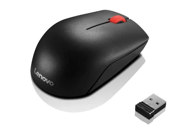 Lenovo Essential/Cestovní/Optická/1 000 DPI/Bezdrátová USB/Černá