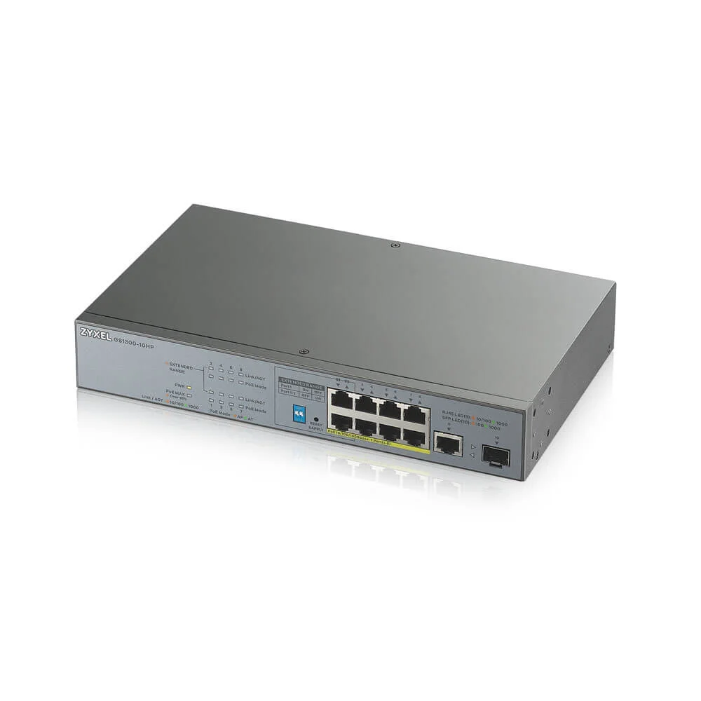 ZYXEL GS1300-10HP 10portový switch PoE 130W