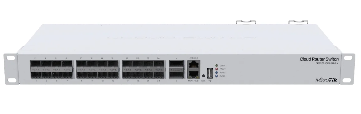 MikroTik CRS326-24S+2Q+RM 26portový switch
