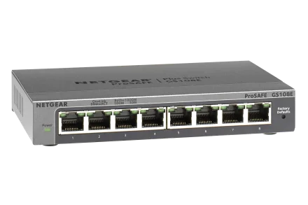 NETGEAR GS108E 8portový switch Gigabit Plus
