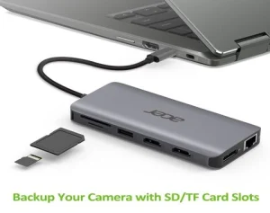 Acer 12v1 USB-C dokovací stanice s HDMI, DP a ethernetem - obrázek 3