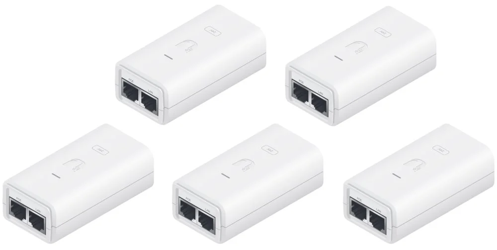 Ubiquiti POE-24-12W-G-WH,GB PoE Injektor,24V/0,5A(12W),5ti pack