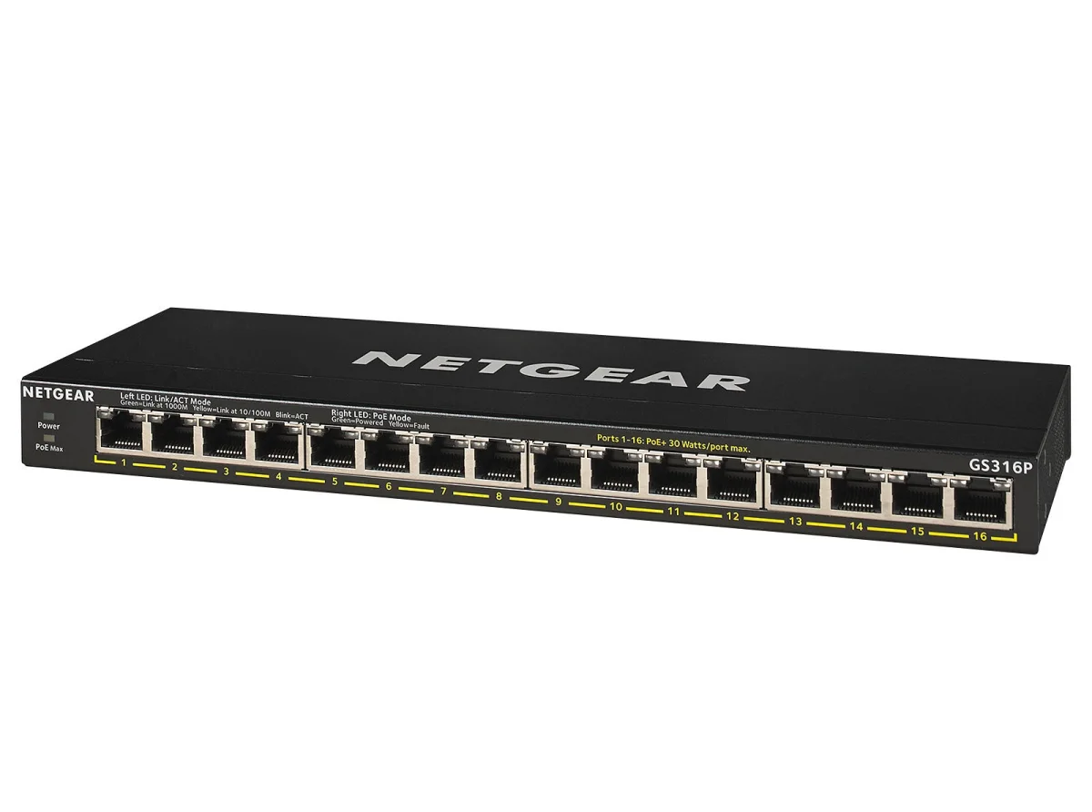 NETGEAR 16PT GE Unmanaged Switch s POE/POE+