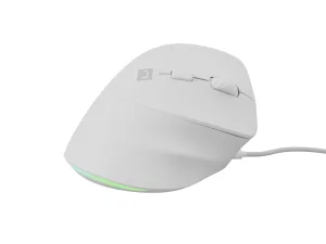 Vertikální myš Natec CRAKE 2 PRO/Vertikální/Optická/Pro praváky/12 400 DPI/Drátové USB-A/Bílá - obrázek 2