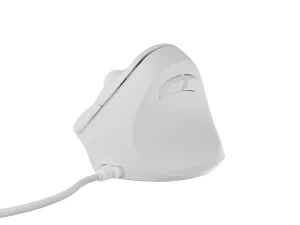 Vertikální myš Natec CRAKE 2 PRO/Vertikální/Optická/Pro praváky/12 400 DPI/Drátové USB-A/Bílá - obrázek 4