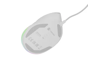 Vertikální myš Natec CRAKE 2 PRO/Vertikální/Optická/Pro praváky/12 400 DPI/Drátové USB-A/Bílá - obrázek 5