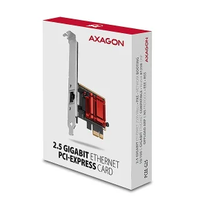 AXAGON PCEE-G25, PCIe síťová karta - 1x 2.5 Gigabit Ethernet port (RJ-45), Realtek, PXE, vč. LP - obrázek 2