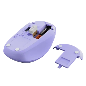 TRUST Yvi+ Multi-Device/Kancelářská/Optická/1 600 DPI/USB+BT/Fialová - obrázek 2