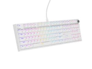 Herní mechanická klávesnice Genesis THOR 404/RGB/Gateron Yellow Pro/Drátové USB-A/US layout/Bílá - obrázek 4
