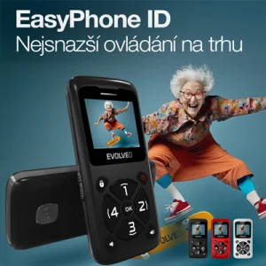 EVOLVEO EasyPhone ID, mobilní telefon pro seniory, červená - obrázek 2