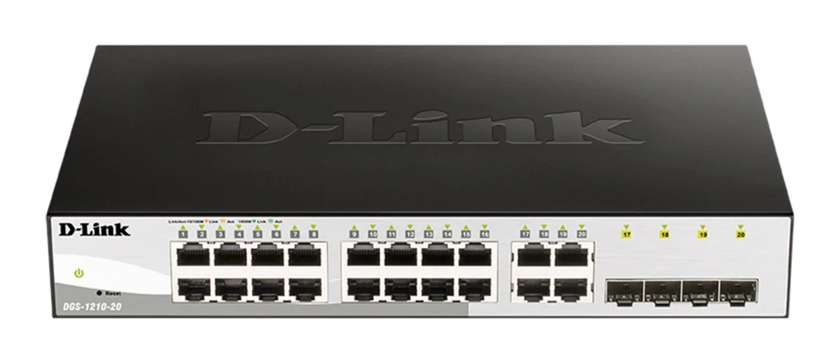 D-Link DGS-1210-20 Smart+ switch, 16x GbE, 4x SFP