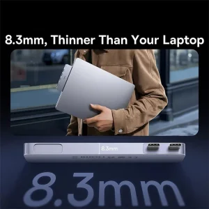 Baseus Dokovací stanice Ultra Joy 6v1 (USB-C PD, 3xUSB 3.0, SD/TF) šedá - obrázek 5