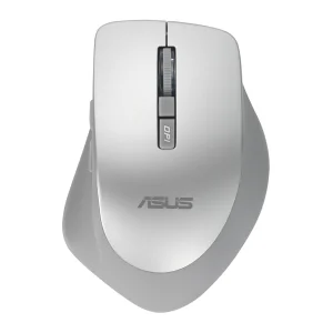 ASUS WT425/Ergonomická/Optická/Pro praváky/1 600 DPI/Bezdrátové USB/Stříbrná