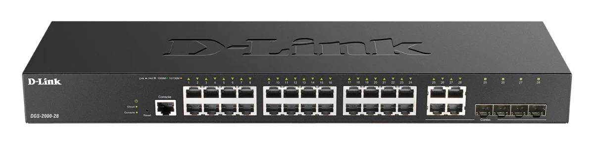 D-Link DGS-2000-28 - 24× GbE, 4× RJ45/SFP