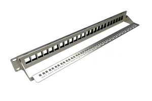 19" modulární neosazený patch panel Solarix 24 portů 1U SX24M-0-STP-BK-UNI-N - obrázek 2