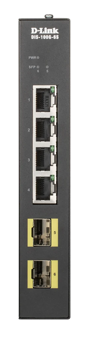 D-Link DIS-100G-6S Gigabit switch 4GbE 2 SFP - obrázek 2