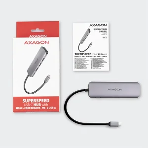 AXAGON HMC-5 USB 3.2 hub, HDMI, SD slot, PD 100W - obrázek 9