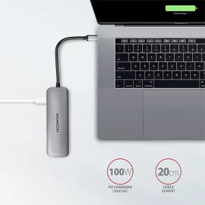 AXAGON HMC-5 USB 3.2 hub, HDMI, SD slot, PD 100W - obrázek 2
