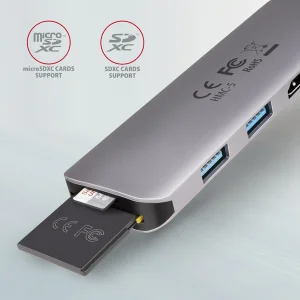 AXAGON HMC-5 USB 3.2 hub, HDMI, SD slot, PD 100W - obrázek 4
