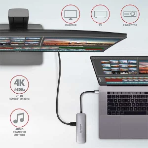 AXAGON HMC-5 USB 3.2 hub, HDMI, SD slot, PD 100W - obrázek 6