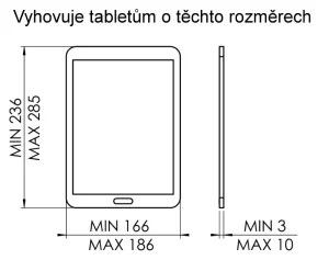 Vogel's PTS2010 univerzální housing pro tablety  8-10" - obrázek 4