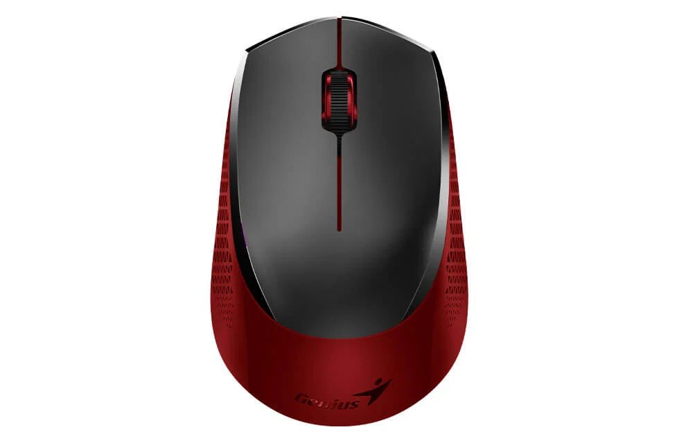 Genius NX-8000S/Kancelářská/Optická/1 200 DPI/Bezdrátová USB/Černá-červená