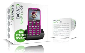 EVOLVEO EasyPhone XR, mobilní telefon pro seniory s nabíjecím stojánkem, růžový - obrázek 3