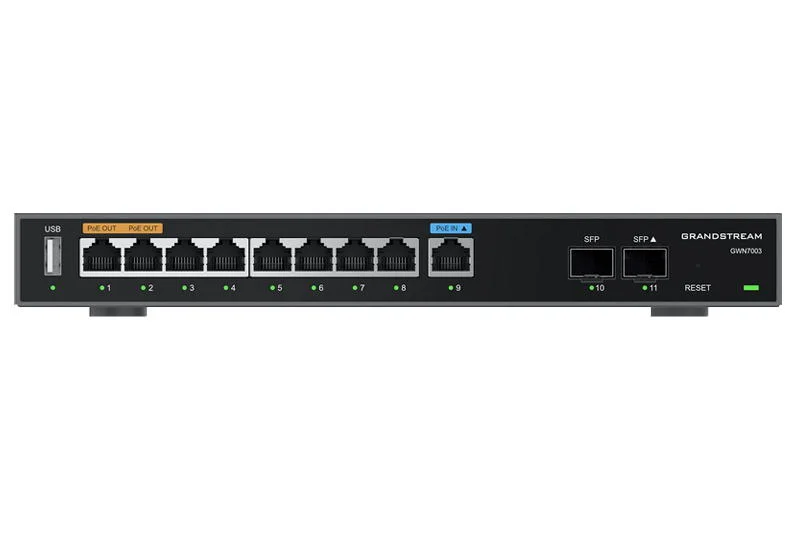 Grandstream GWN7003 VPN router, 9 Gb portů, 2 SFP, PoE