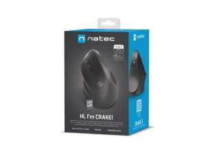 Natec CRAKE 2/Kancelářská/Optická/Pro leváky/2 400 DPI/USB+BT/Černá - obrázek 2