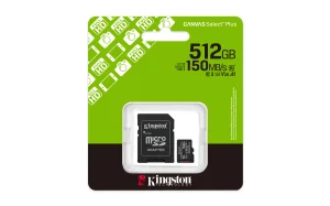Kingston Canvas Select Plus/Micro SDXC/512GB/UHS-I U3 / Class 10/+ Adaptér - obrázek 2
