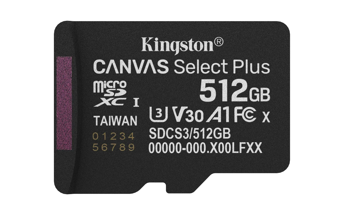 Kingston Canvas Select Plus/Micro SDXC/512GB/UHS-I U3 / Class 10