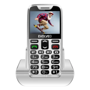 EVOLVEO EasyPhone XR, mobilní telefon pro seniory s nabíjecím stojánkem, bílá - obrázek 2
