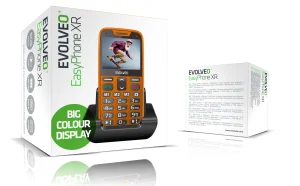 EVOLVEO EasyPhone XR, mobilní telefon pro seniory s nabíjecím stojánkem, oranžový - obrázek 7