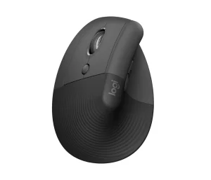 Logitech Lift/Vertikální/Optická/Pro leváky/4 000 DPI/USB+BT/Grafitová