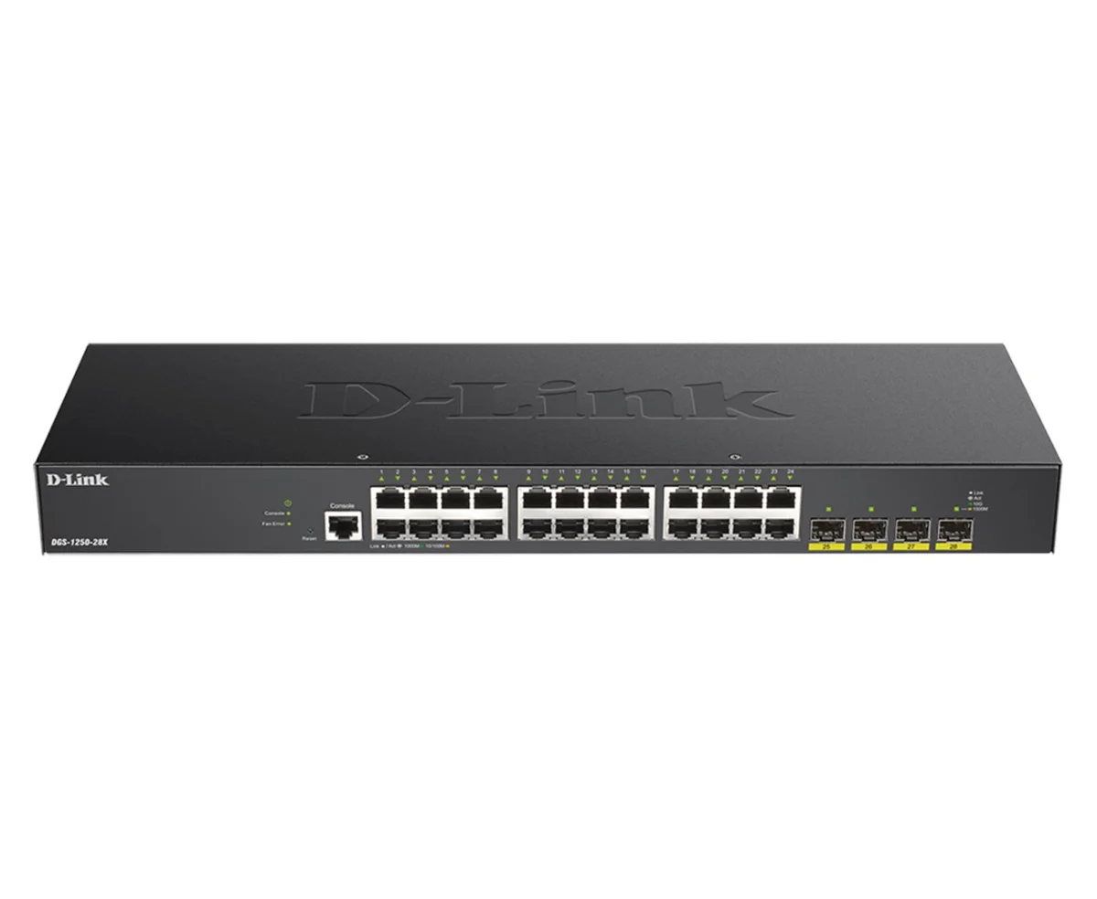 D-Link DGS-1250-28X switch 24x Gb, 4x 10G SFP+