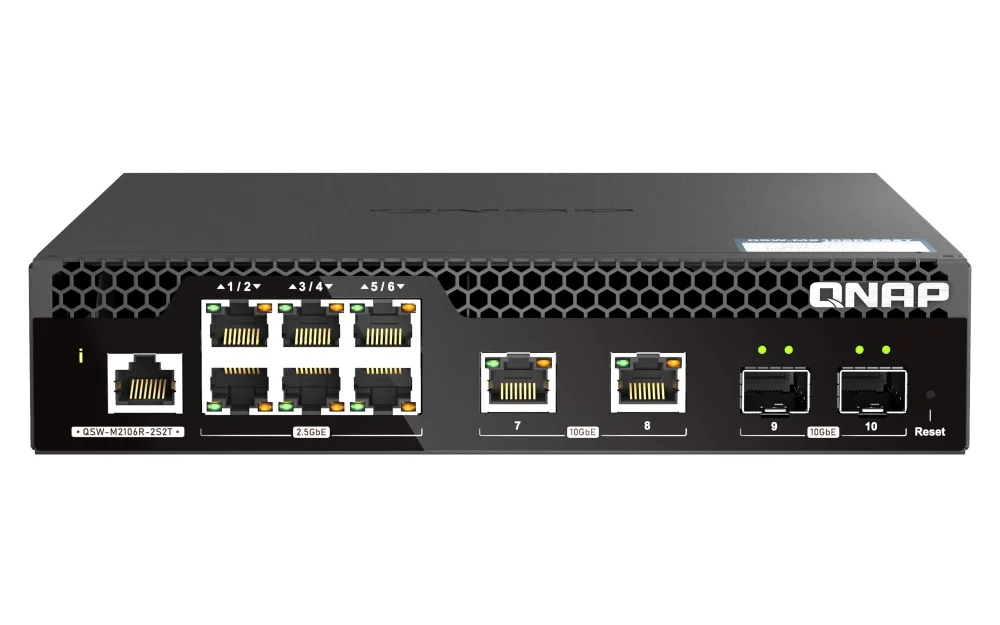 QNAP QSW-M2106R-2S2T řízený switch 6x 2,5GbE
