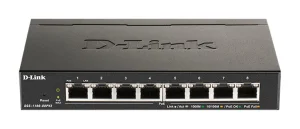 D-Link DGS-1100-08PV2 Smart Switch, 8x 1000Base-T 802.3at PoE, 64W PoE budget, Fanless