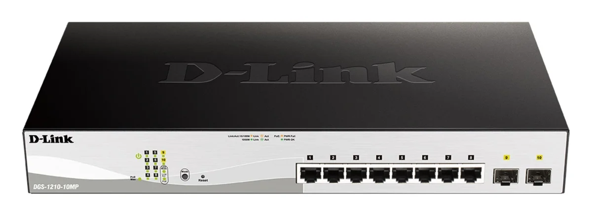 D-Link DGS-1210-10MP/E 10portový Gigabit PoE+ switch