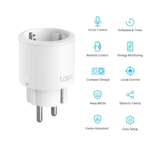 TP-link Tapo P115(1-pack)(EU) WiFi mini chytrá zásuvka, Energy monitoring, 16A, německý typ zásuvky - obrázek 2