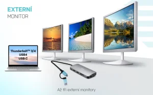 i-tec USB 3.0/USB-C/TB3 dokovací stanice, 3x Display, 100W - obrázek 10