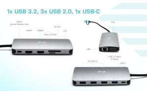 i-tec USB 3.0/USB-C/TB3 dokovací stanice, 3x Display, 100W - obrázek 8