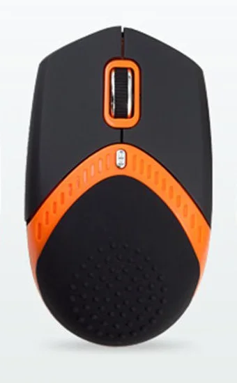 AMEI AM-M101O/Ergonomická/Optická/1 600 DPI/Drátová USB/Černá-oranžová