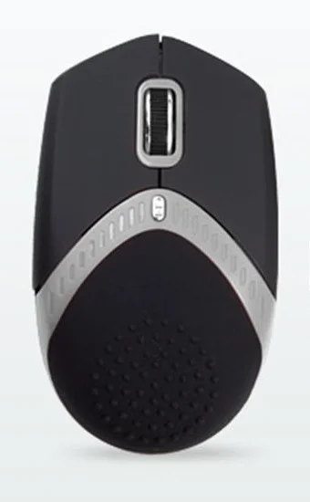 AMEI AM-M101S/Ergonomická/Optická/1 600 DPI/Drátová USB/Černá-stříbrná