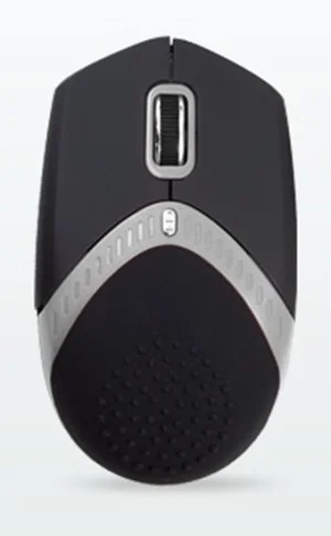 AMEI AM-M101S/Ergonomická/Optická/1 600 DPI/Drátová USB/Černá-stříbrná