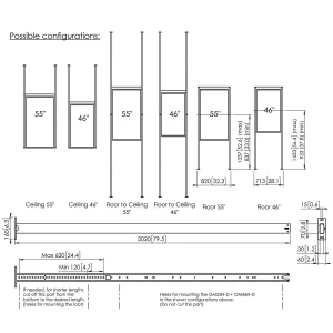 PFFC 4655 Podlahový/stropní držák pro Samsung OMN-D 46/55 - obrázek 2