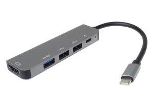 PremiumCord USB-C na HDMI + USB3.0 + 2x USB2.0 + PD(power delivery) adaptér - obrázek 3