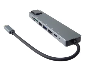 PremiumCord USB-C adaptér HDMI USB3.0 RJ45 PD - obrázek 4